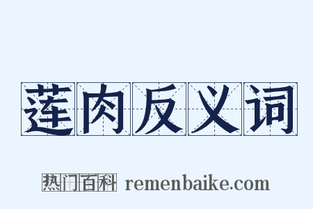 莲肉反义词是什么意思的图片